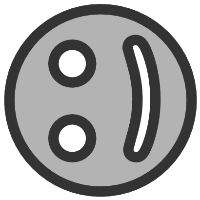 Download free grey smiley icon